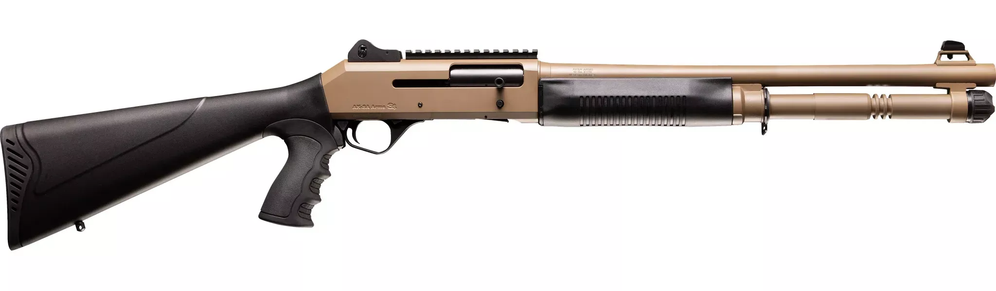 12 Gauge Semi-Auto Shotgun – Four Peaks ASKA S4 with Pistol Grip, 18.5" Barrel, FDE Finish
