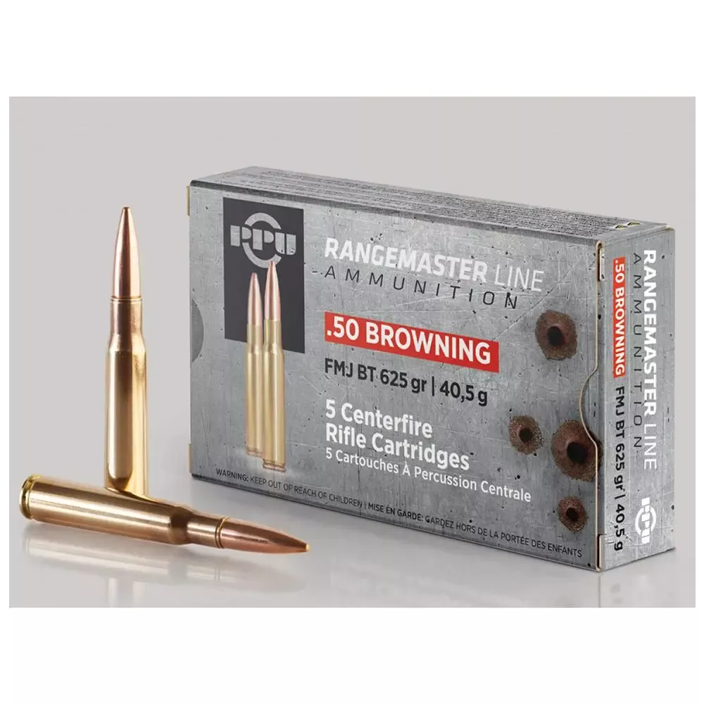 .50 BMG RangeMaster FMJ 625 gr MC 120 Rounds - Get Guns N Ammo