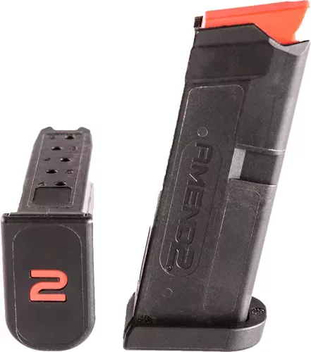 AMEND2 MAGAZINE FOR GLOCK 42 - 6RD POLYMER BLACK - Get Guns N Ammo