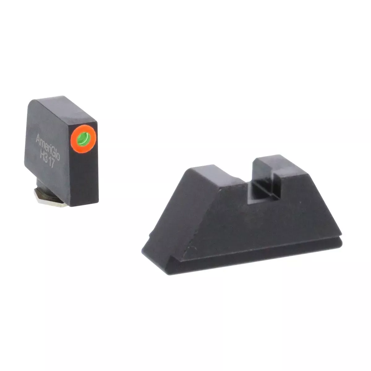 Ameriglo Glock XL Tall Suppressor/Optic Height Set (All except 42-43) - Green Tritium w Orange Outline Front / Black Rear - Get Guns N Ammo