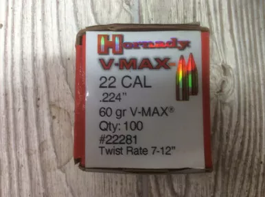 HORNADY .224 60GR V-MAX