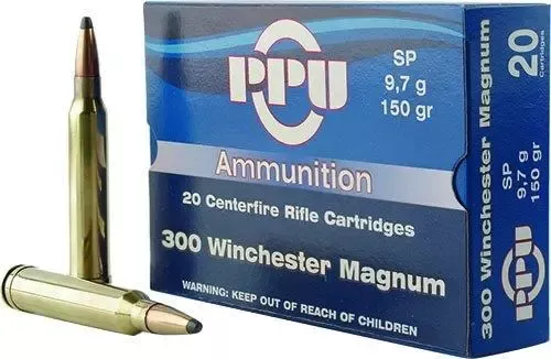 PPU Rifle Ammunition .300 Win Magnum 150 gr SP 3250 fps 20/ct - Get Guns N Ammo
