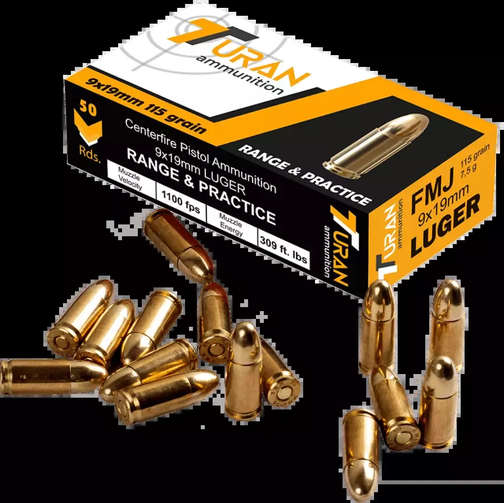 Turan Ammo 9x19mm Range And Practice - Get Guns N Ammo