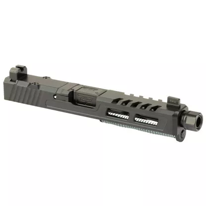 ZPS.2 COMPLETE UPPER FOR G17 GEN 3, BLACK CERAKOTE, RMR OPTIC CUT, BLACK THREADED BARREL, UPPER PARTS KIT, BLACKED OUT CO-WITNESS HEIGHT SIGHTS